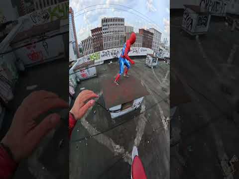 Spiderman and Deadpool parkour?