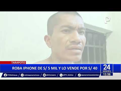 Tarapoto: Delincuente roba iPhone 13 Pro Max y lo vende a 40 soles