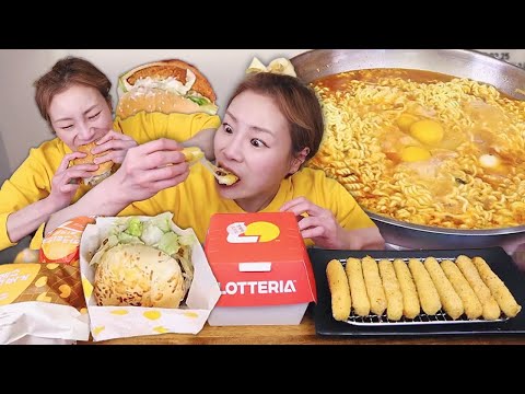 막차 탑승!🍔나폴리맛피아 버거+치즈스틱! 후식 참깨라면까지! 250225/Mukbang, eating show