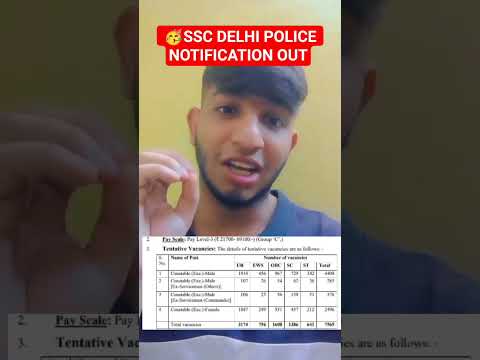 🥳SSC DELHI POLICE NOTIFICATION OUT#delhipolice #delhipoliceconstable#delhipolicenewvacancy2025#rwa