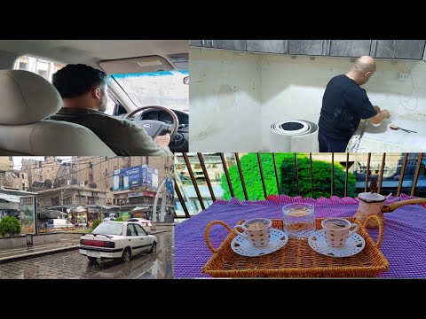 واخيرا غيرت جدران المطبخ 🤩بديل الرخام