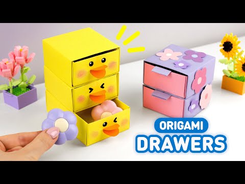 Оригами Комод Уточка из бумаги | Как сделать коробочку из бумаги | Origami Paper Drawers
