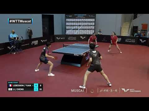 Table Tennis 🥍 Emmanuel Lebesson/Jia Nan Yuan vs Li Hsin-Yu/Cheng I-Ching | XD | WTT Contender Muscat 2022 (QF)