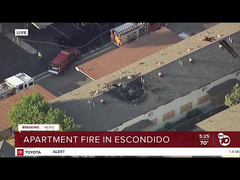 Crews responding to fire in Escondido apartment