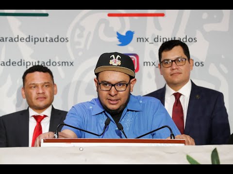 Conferencia de prensa del diputado Carlos López Guadarrama (MORENA)