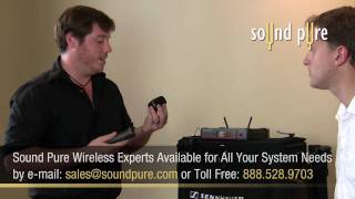 Sennheiser G3 EW100 Wireless Series in Action - Quick Demo at Sound Pure of ew112 & ew135