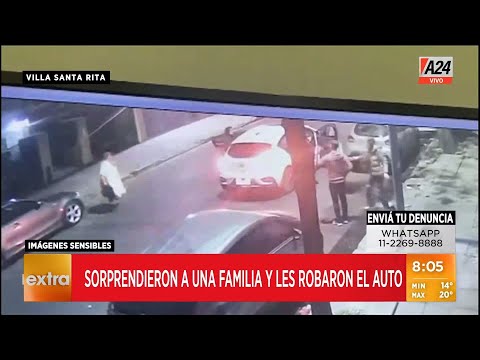 Una banda de menores asaltó a una familia para robarle el auto en Barrio Santa Rita