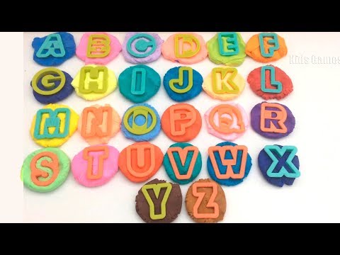 We learn the Alphabet from Multi-colored Clay - ABCD Educational video