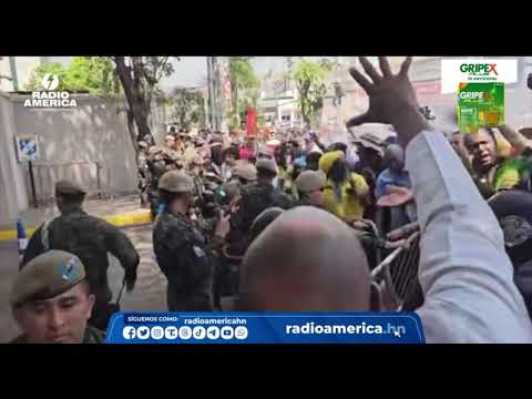 Protesta en Casa Presidencial Honduras