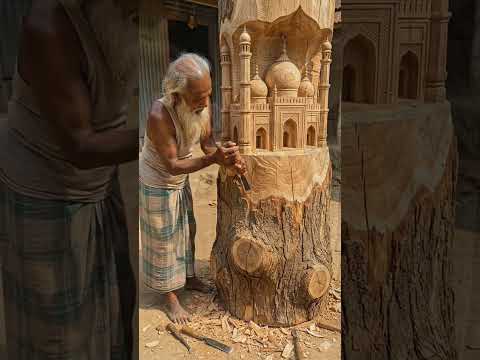 গাছের গুড়িতে মসজিদ।