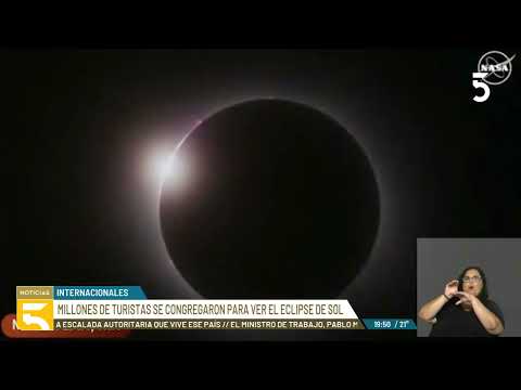 Miles de personas observaron en directo el eclipse total de sol en México, EEUU y Canadá