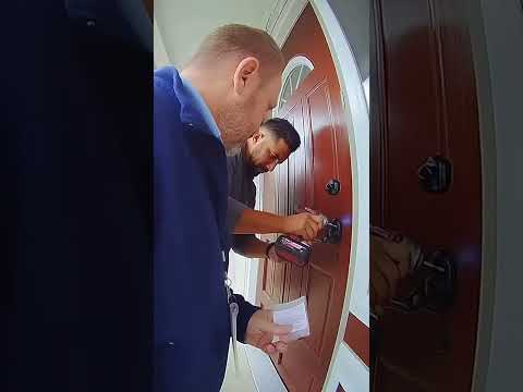 Angry HOA Manager Brings A Locksmith To Open Neighbor's Door #doorbellcam #funny