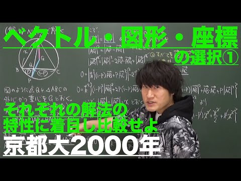 ベクトル４：ベクトル・図形・座標の選択①《京都大2000年》