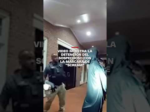 Video muestra la detención del sospechoso con la máscara de "Scream"