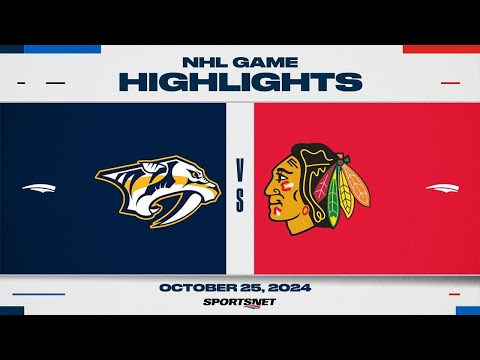 NHL Highlights | Predators vs. Blackhawks - October 25, 2024