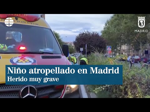 Herido muy grave un niño de 11 años tras ser atropellado en Madrid