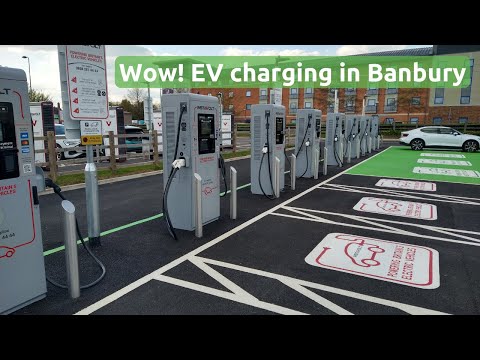 A look at the EV charging infrastructure in Banbury. (Over 100 public chargers!)