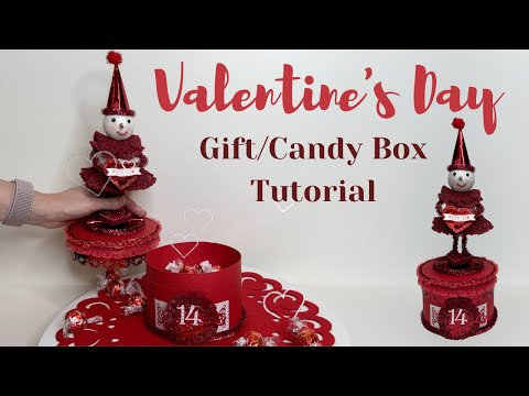 Valentine's Day Snowman Gift/Candy Box Tutorial | Available on Our Etsy Shop