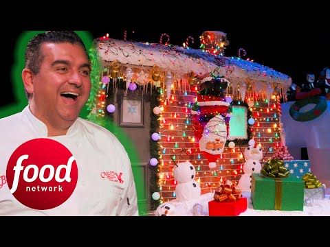 Buddy's Impressive Cake Depicts Santa Tangled Up In Holiday Lights | Buddy vs Christmas
