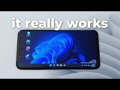 Running Windows 11 on an Android Phone (Compilation)
