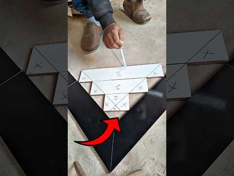 A precise method for achieving perfectly symmetrical ceramic tile corners