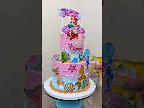 new design two tair little mermaid theme #cake #trending #love #share #shots #shorts #viral #video