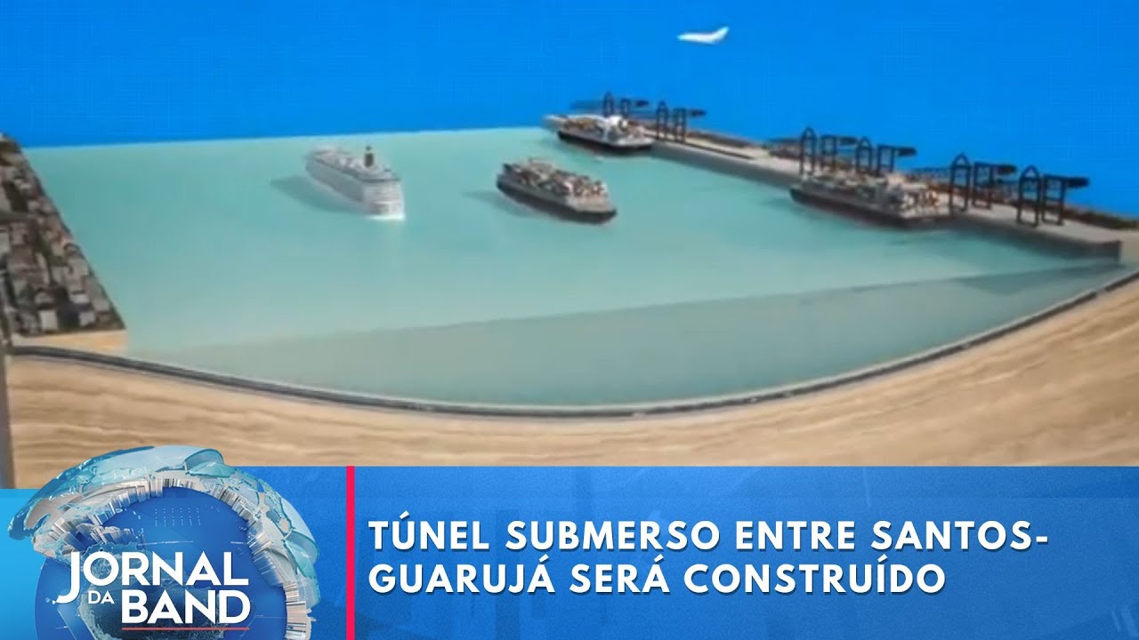 Túnel submerso que liga os dois lados do Porto de Santos será construído