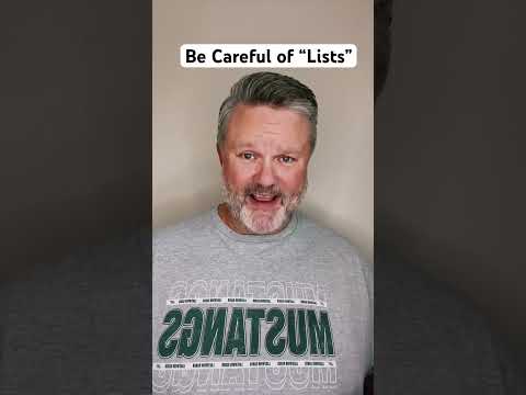 Be Careful of “Lists”                               #dadsrising #motivation #shorts