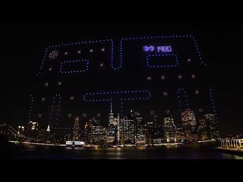 PAC-MAN Drone Show Shines Over NYC