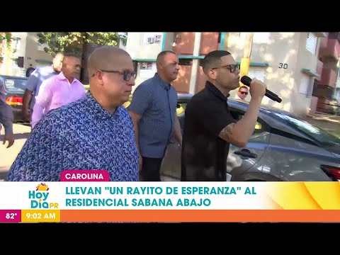 Héctor Delgado y Alex Capó llevan Un Rayito de Esperanza en residencial Sabana Abajo