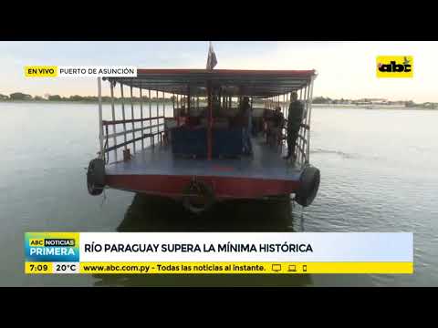 Río Paraguay sigue bajando y ya superó la mínima histórica