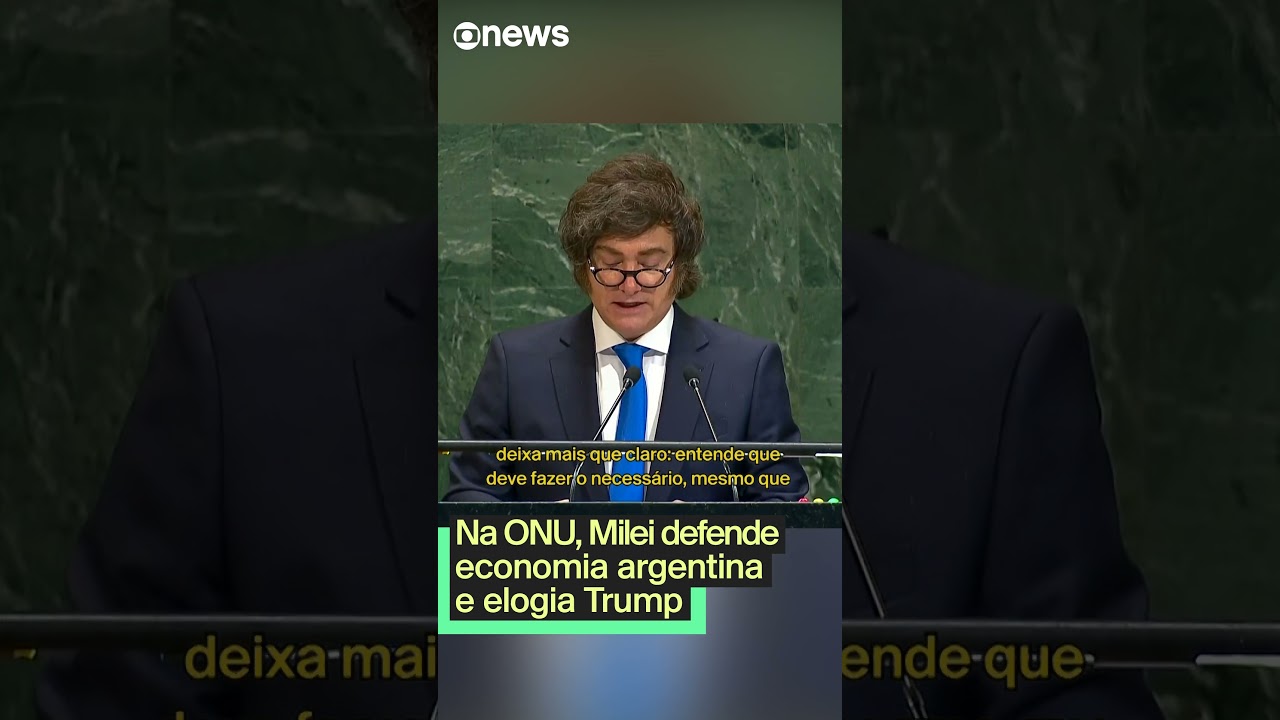 Javier Milei defende economia argentina e elogia Trump na ONU