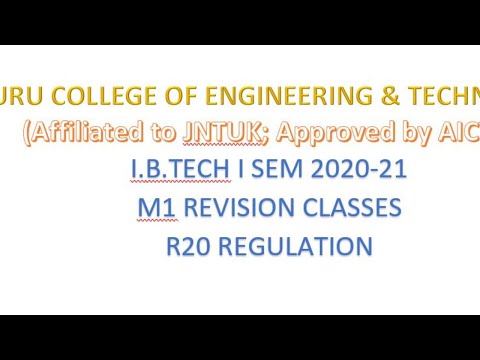 M1 REVISION CLASS FOR EEE&MECH-08