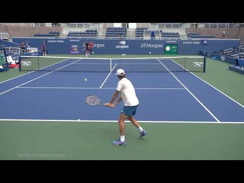 Khachanov v de Minaur, 2022 US Open practice, 4K