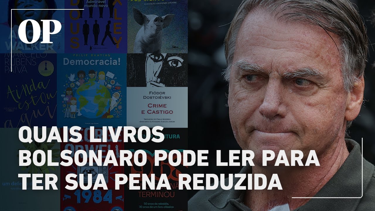 Veja lista de livros que Bolsonaro poderá ler para reduzir pena da condenação pela trama golpista