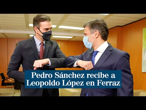 Pedro Sánchez recibe a Leopoldo López en Ferraz