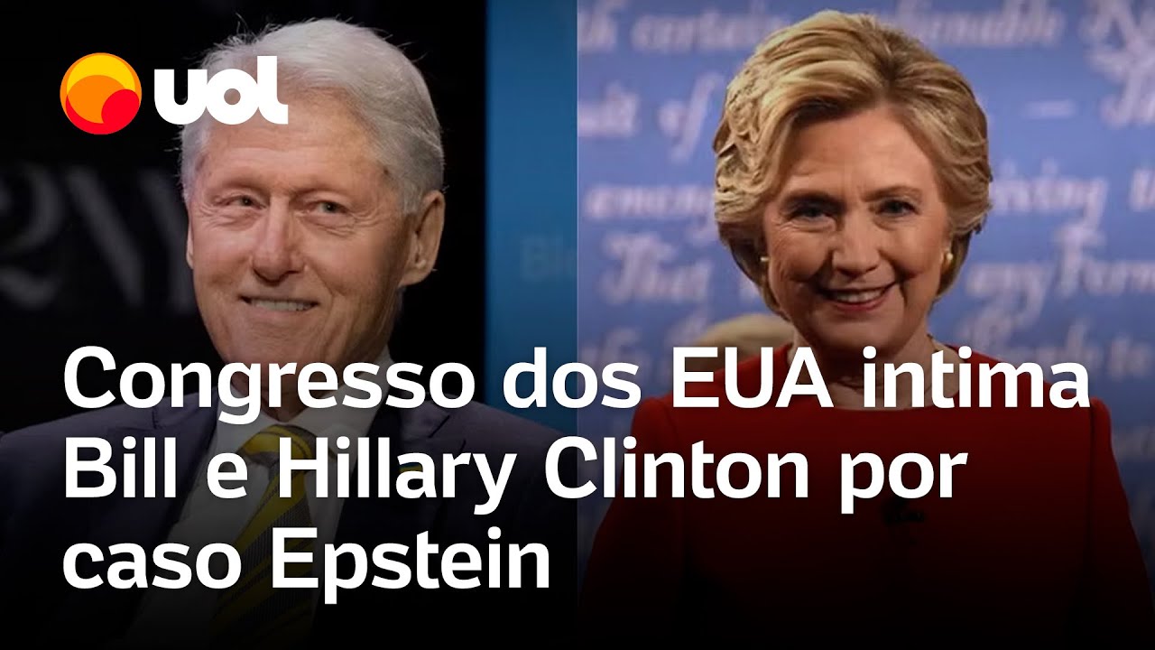 Caso Epstein Congresso dos EUA intima Bill e Hillary Clinton para depor sobre Jeffrey Epstein