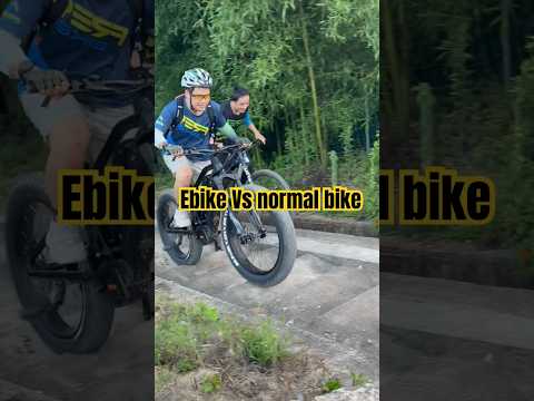 Electric Fattire ebike vs. Pedal Bike: Staircase Challenge Showdown #emtb #outdoors #freybike