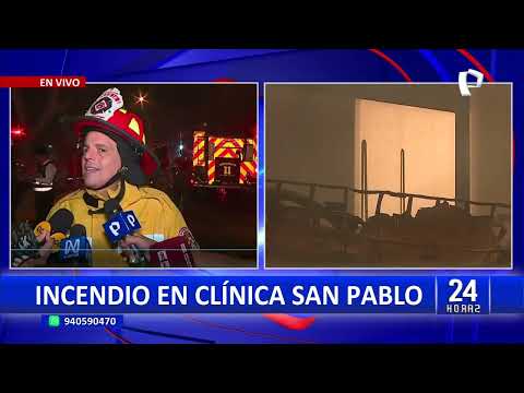 Surco: Incendio de grandes proporciones se registra en la clínica San Pablo