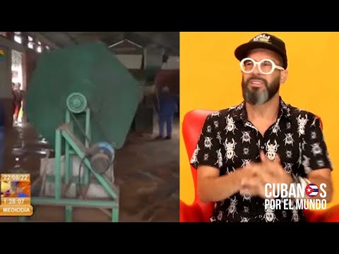 Insólito video del régimen para mostrar los avances de la economía cubana, la desfibradora de coco