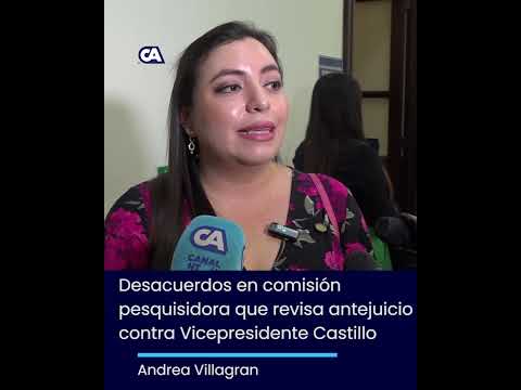 Desacuerdos en comisión pesquisidora que revisa antejuicio contra Vicepresidente Castillo