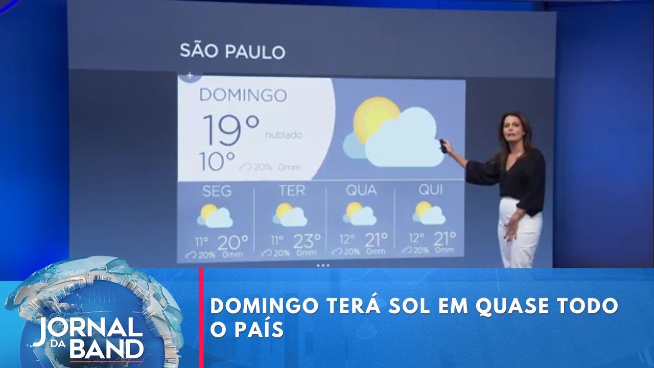 Domingo terá sol em quase todo o país | Jornal da Band