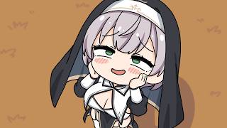 【手描き】ランドセルを背負ったラプちゃんが可愛すぎて興奮する団長【白銀ノエル/ラプラス・ダークネス/ホロライブ/切り抜き漫画】
