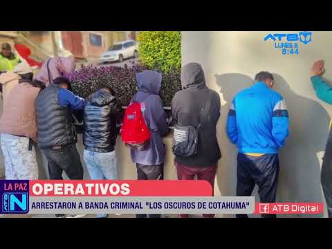 Operativos en la zona de Cotahuma de la ciudad de La Paz, finaliza con diecisiete aprehendidos