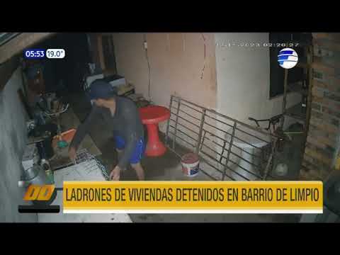 Ladrones domiciliarios detenidos en barrio de Limpio