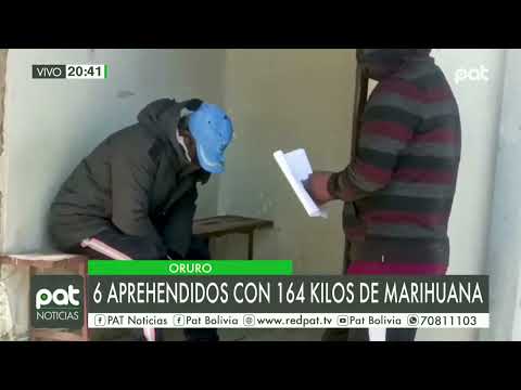 6 aprehendidos con 164 kilos de marihuana en Oruro