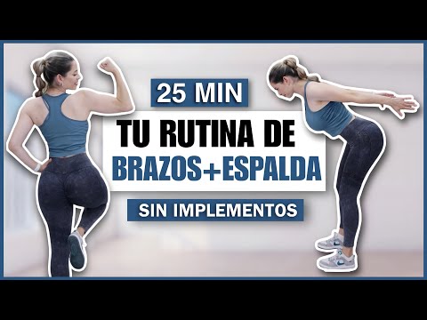 25 MIN para TONIFICAR BRAZOS y ESPALDA en CASA (SIN MATERIAL) con NatyGlossGym