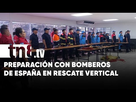 Mejor preparación en Nicaragua: Inicia curso de rescate vertical con bomberos de España