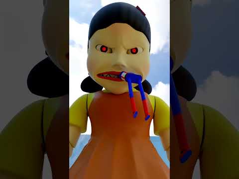 Squid Game Doll vs Wonder Woman, Captain Baldi & Super Baldi #squidgame #wonderwoman #superman