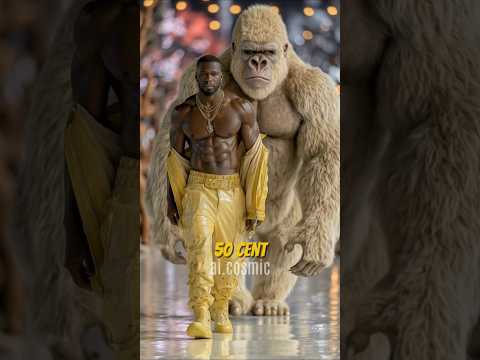 Famous Singers Show Off Their Muscles on the Runway (AI Fashion Show) #50cent